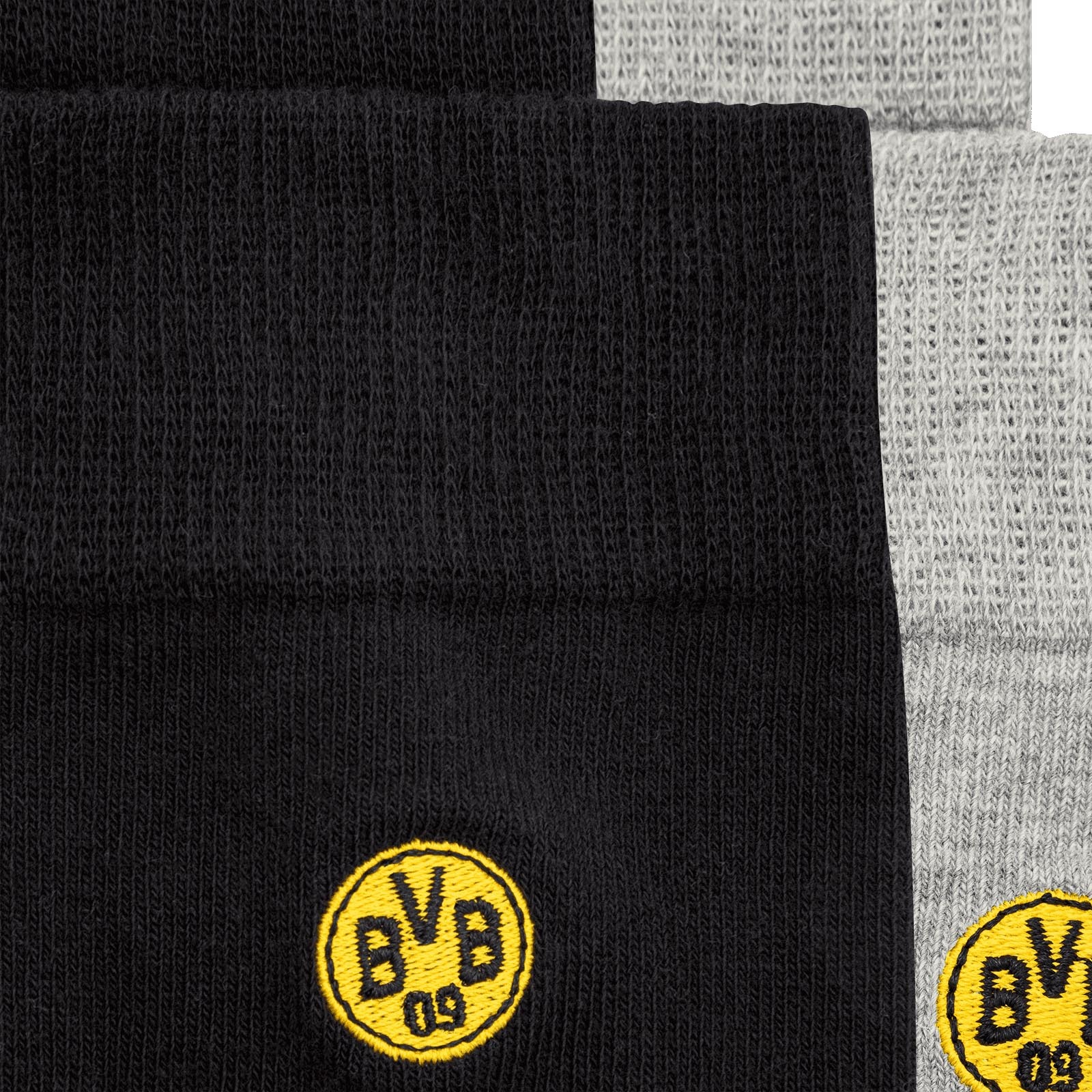 Lot De 2 Chaussettes Borussia Dortmund - Inscriptions Sous La Plante Du Pied - Mixte, Confortables