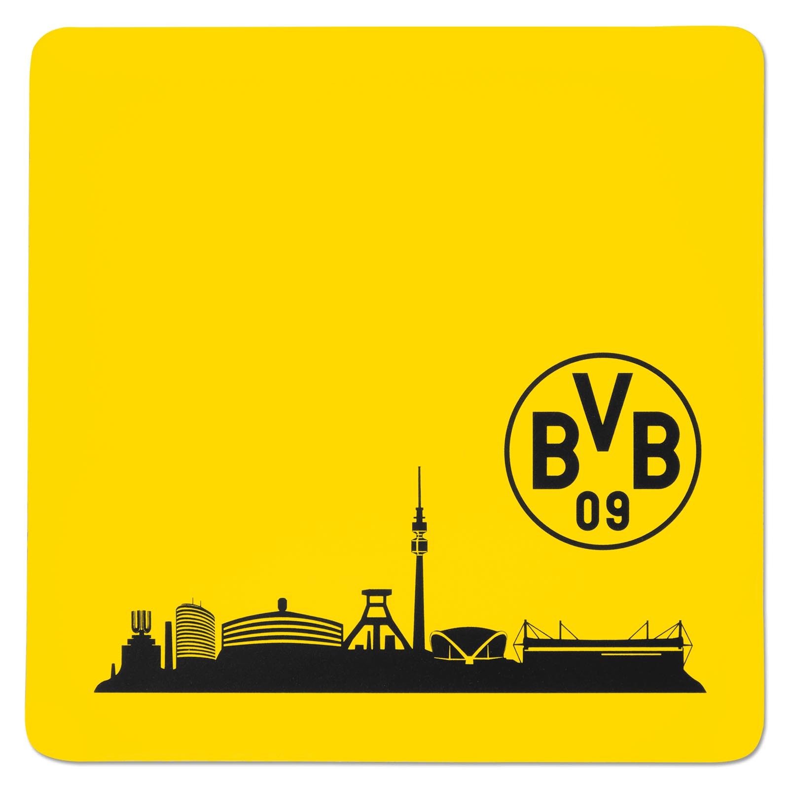 Lot De 4 Sous-Verres En Silicone Borussia Dortmund Noir-Jaune - Accessoire Fan Officiel BVB