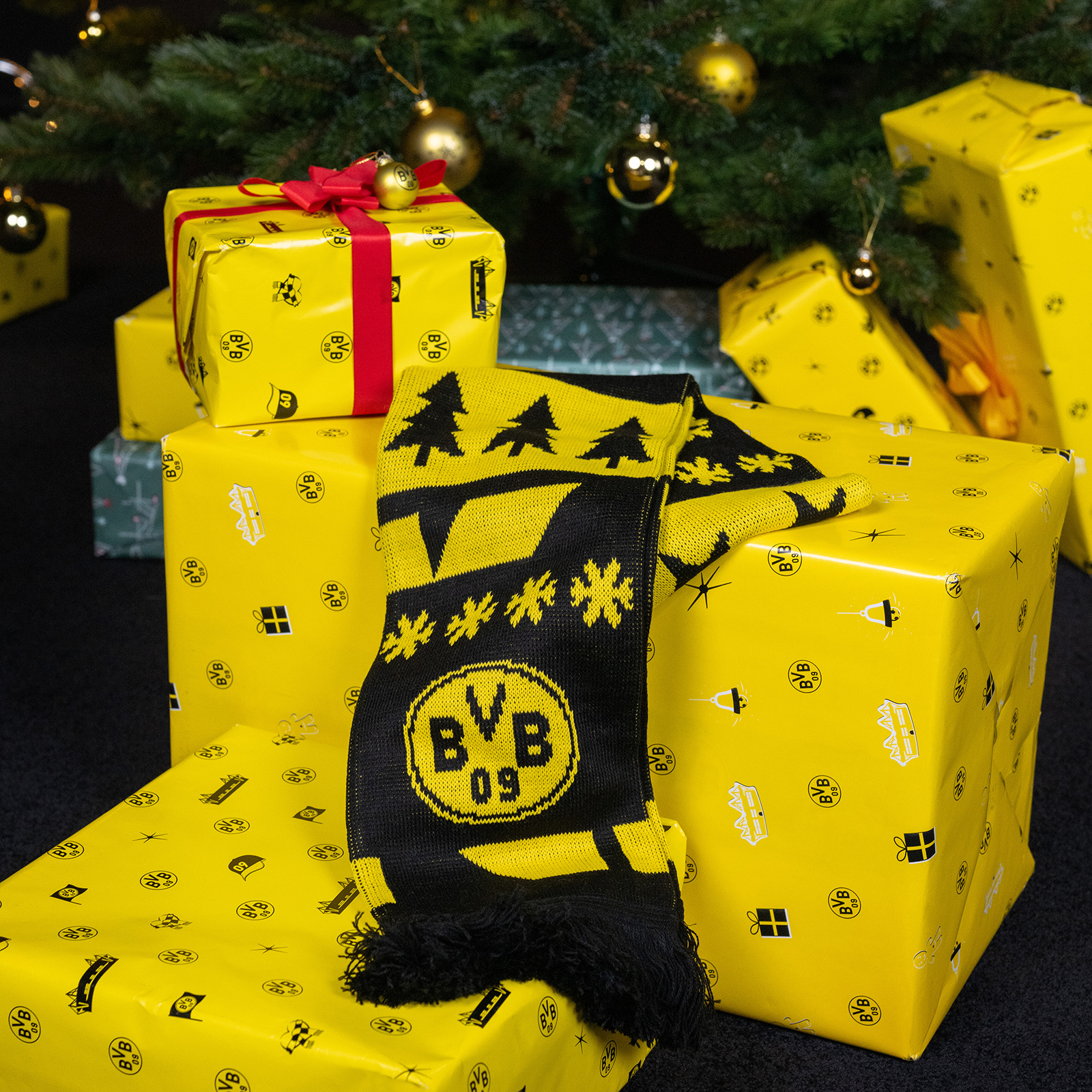 Écharpe BVB Finale DFB 2016 Berlin - Jaune Avec Inscriptions "HEJA BVB" - Supporteur Officiel
