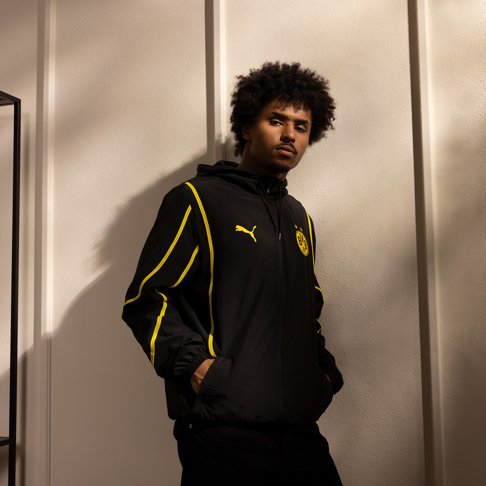 Borussia Dortmund Prematch Jacket Black - Official Borussia