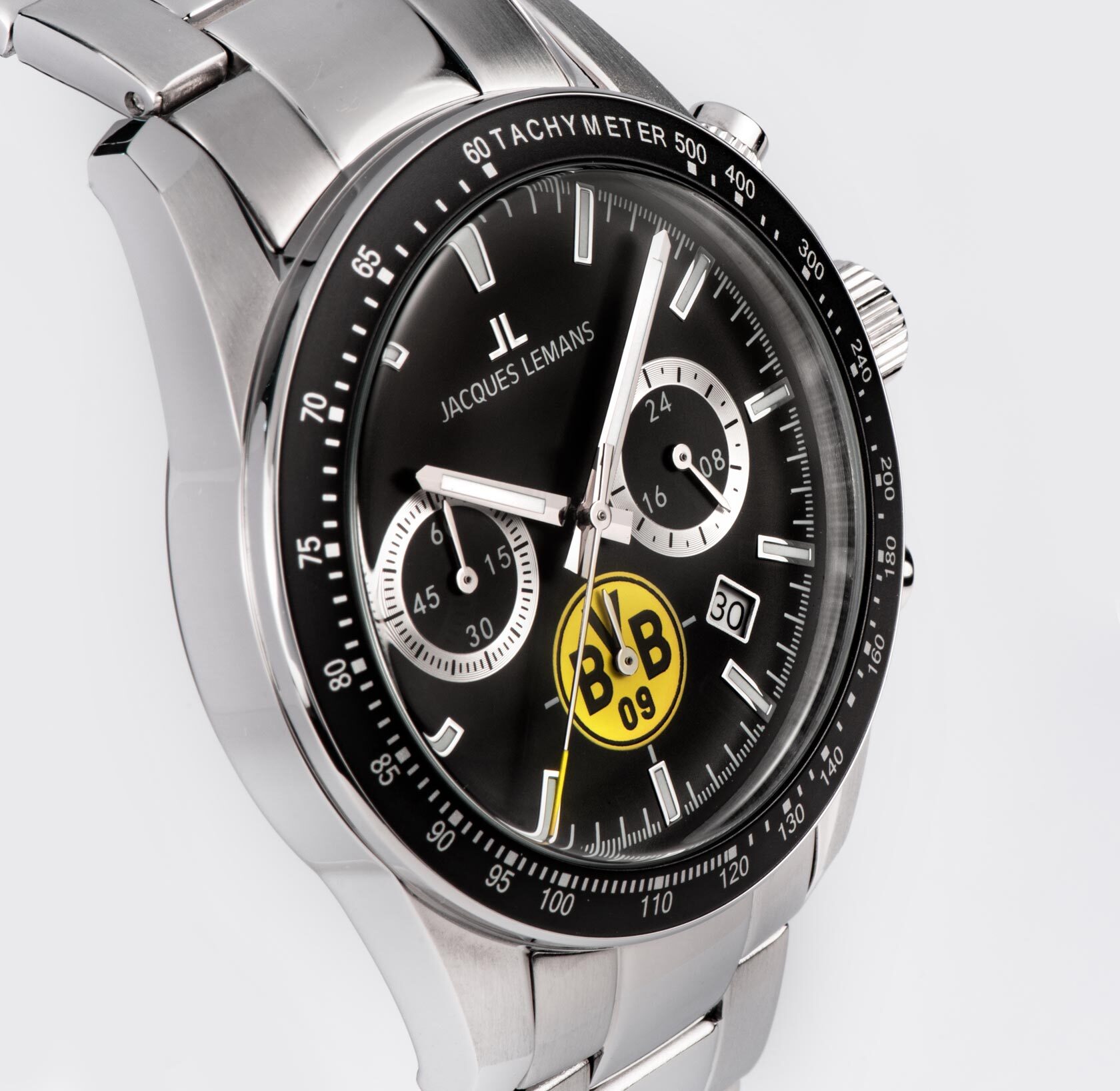 M-DRIVE & magnetic delay セット BVB Chronograph mit Metallband von Jacques Lemans - Offizieller