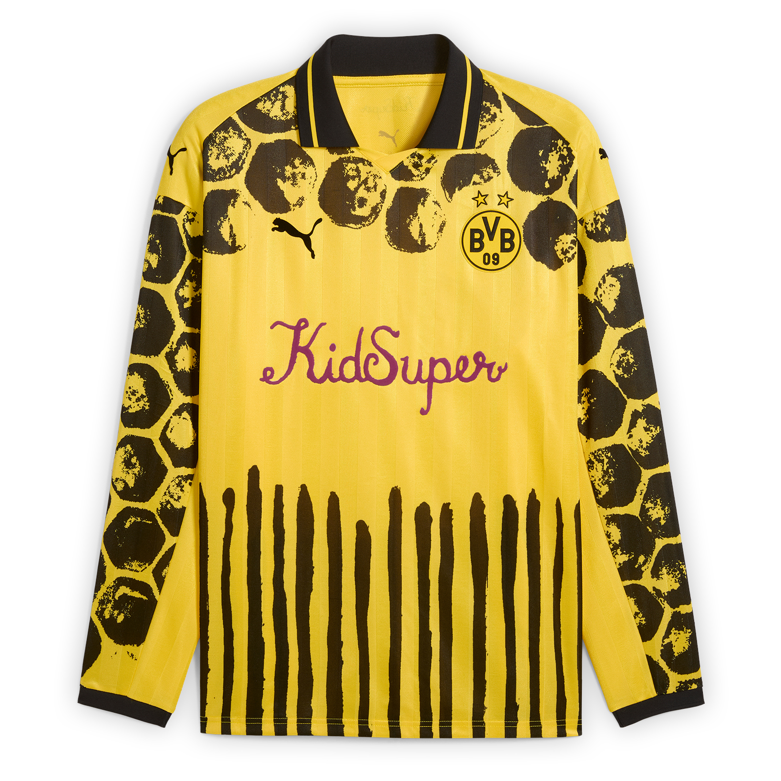 ドルトムントKidSuperレトロTシャツ長袖 - ボルシア ドルトムント