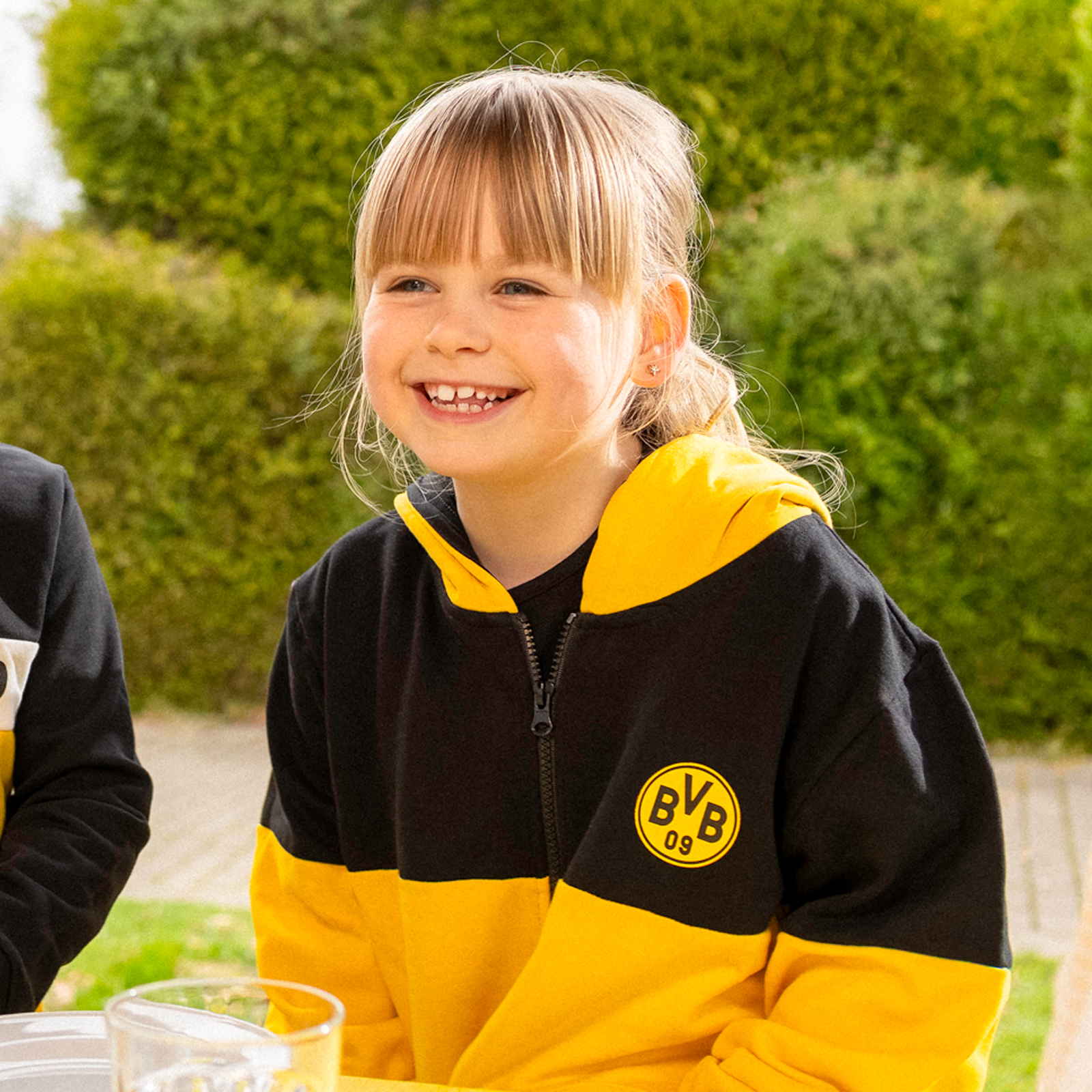 Kids BVB Colour-block Sweat Jacket - Official Borussia Dortmund Shop