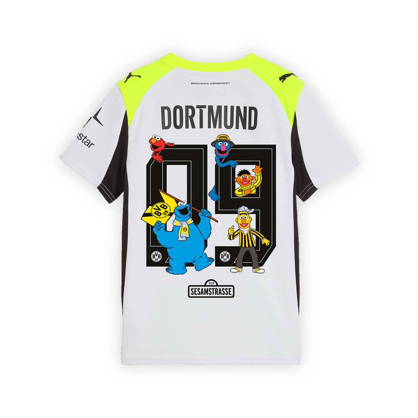 Kids' Borussia Dortmund Sesame Street 25-26 Away Jersey - Official