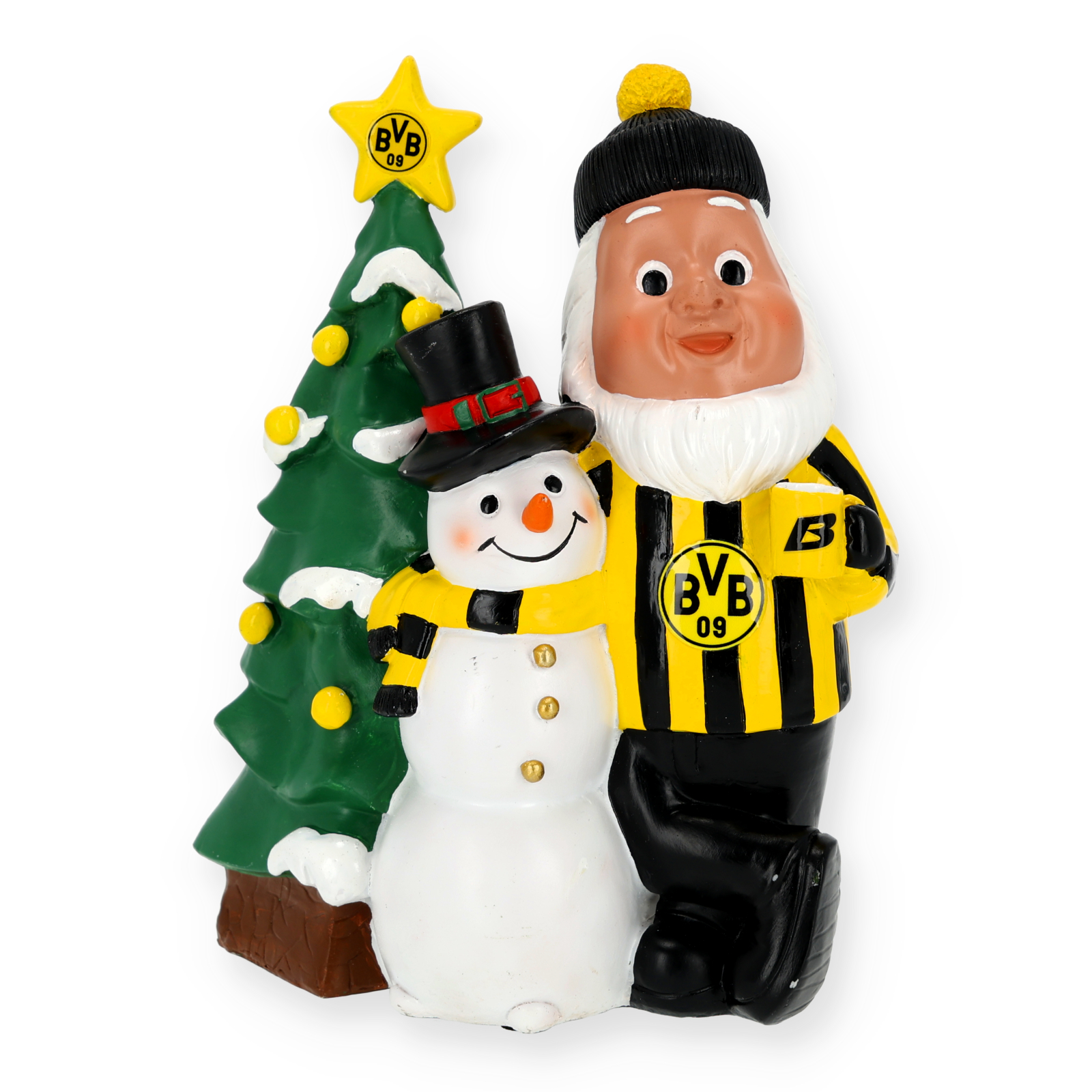 工芸品 BVB Borussia Dortmund Garden Gnome & Snowman - Official Borussia