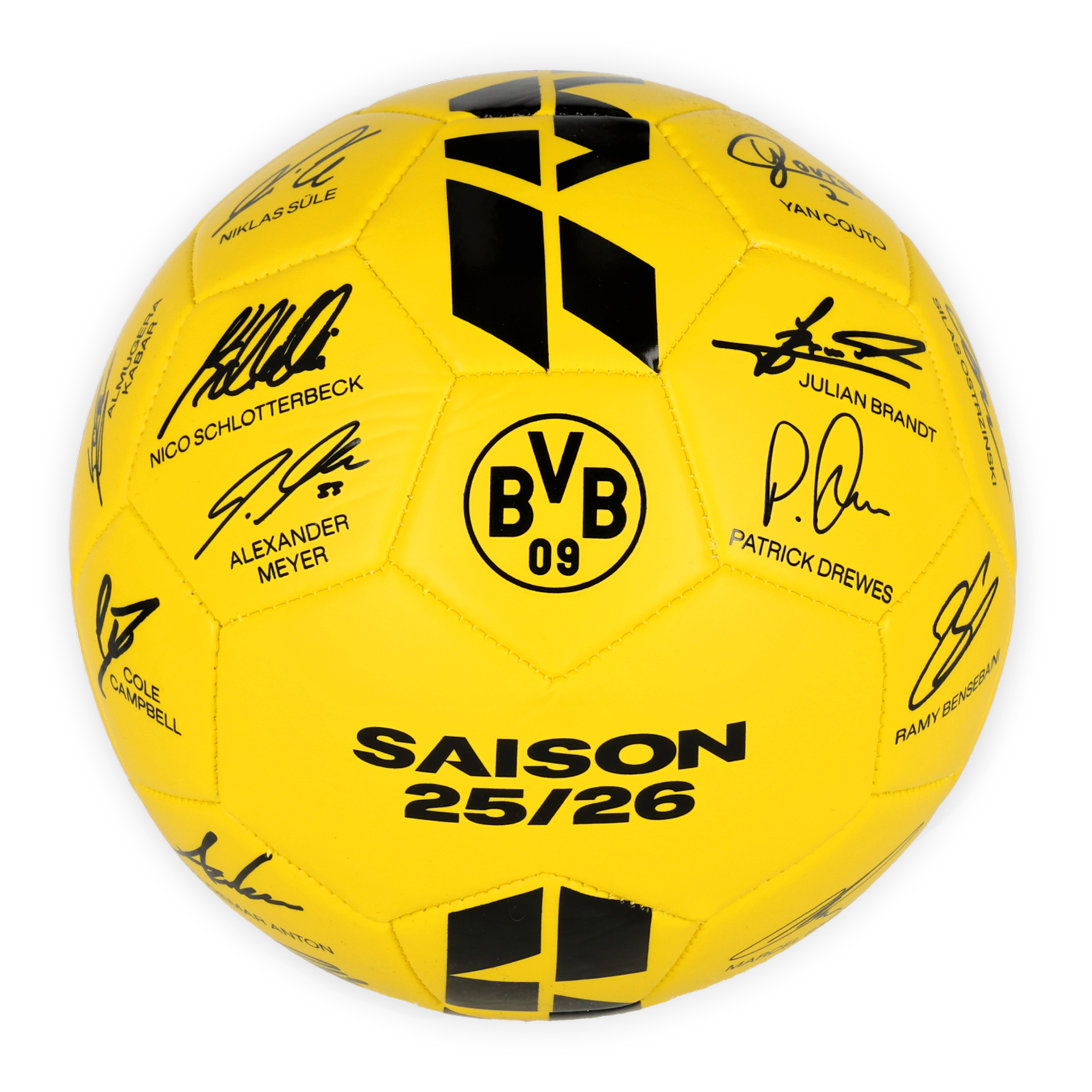 Dortmund 【超激レア】ドルトムント 選手 ジョーブ No.7 ユニフォーム 半袖 ホーム 25-26 ドルトムント サイン入りサッカーボール サッカーボール