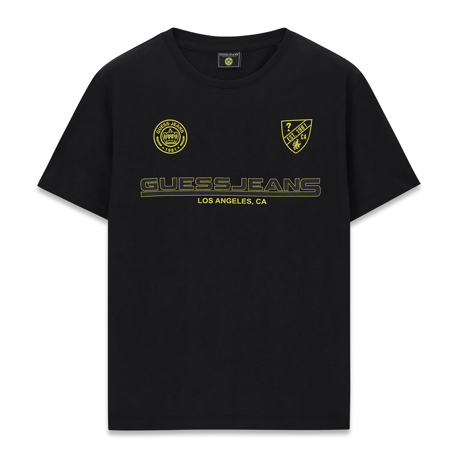 BVB x Guess Black T-shirt - Official Borussia Dortmund Shop