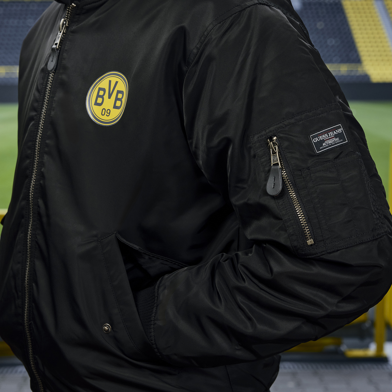 BVB x Guess Bomber Jacket - Official Borussia Dortmund Shop
