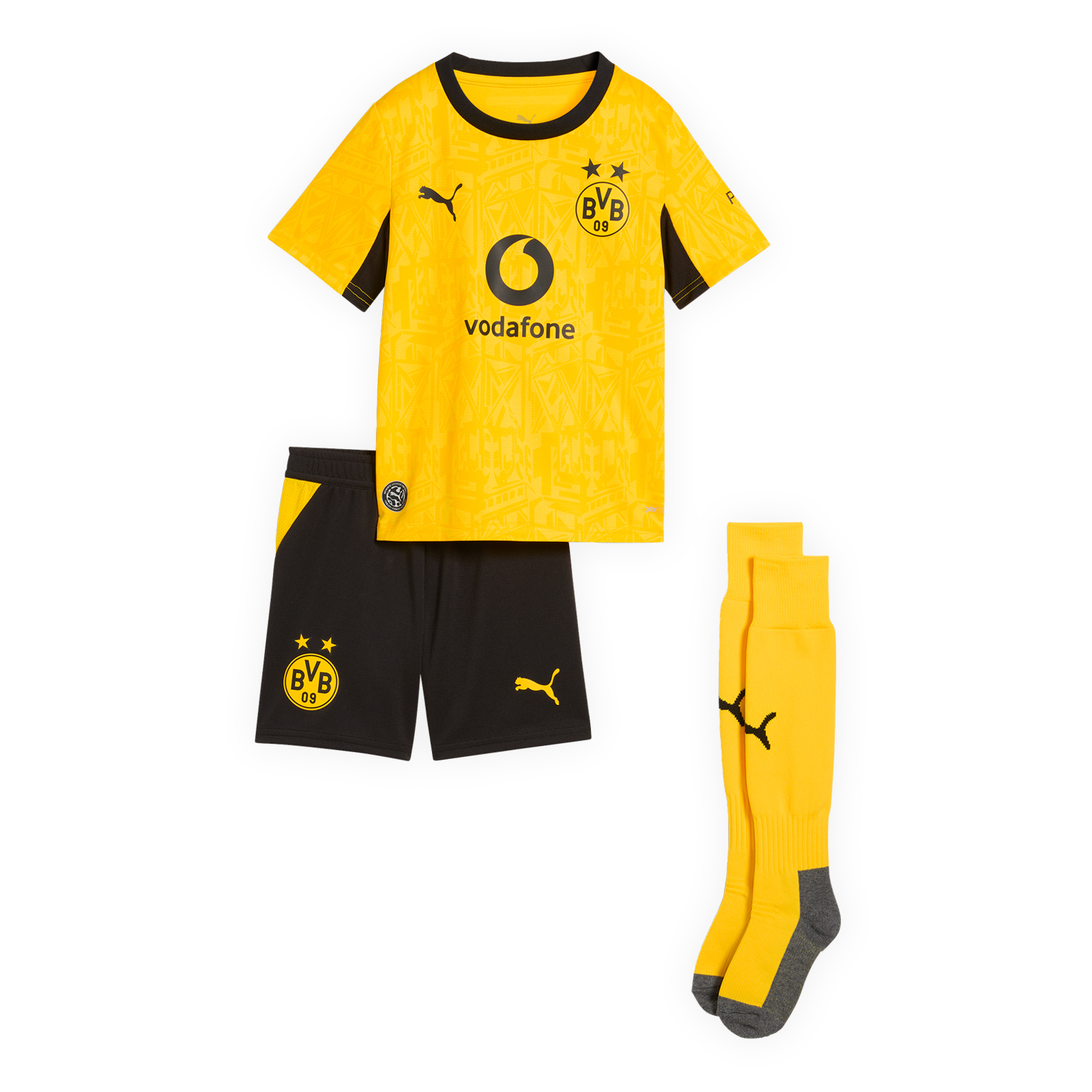 Borussia Dortmund/ボルシアドルトムント/パンツセットアップ ドルトムント ホームキット 26-27 幼児用 - ボルシア ドルトムント