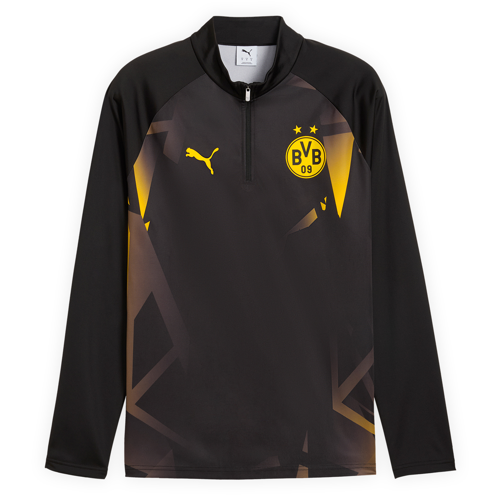 BVB Warm Up Zip-Shirt 26-27 schwarz - ボルシア ドルトムント