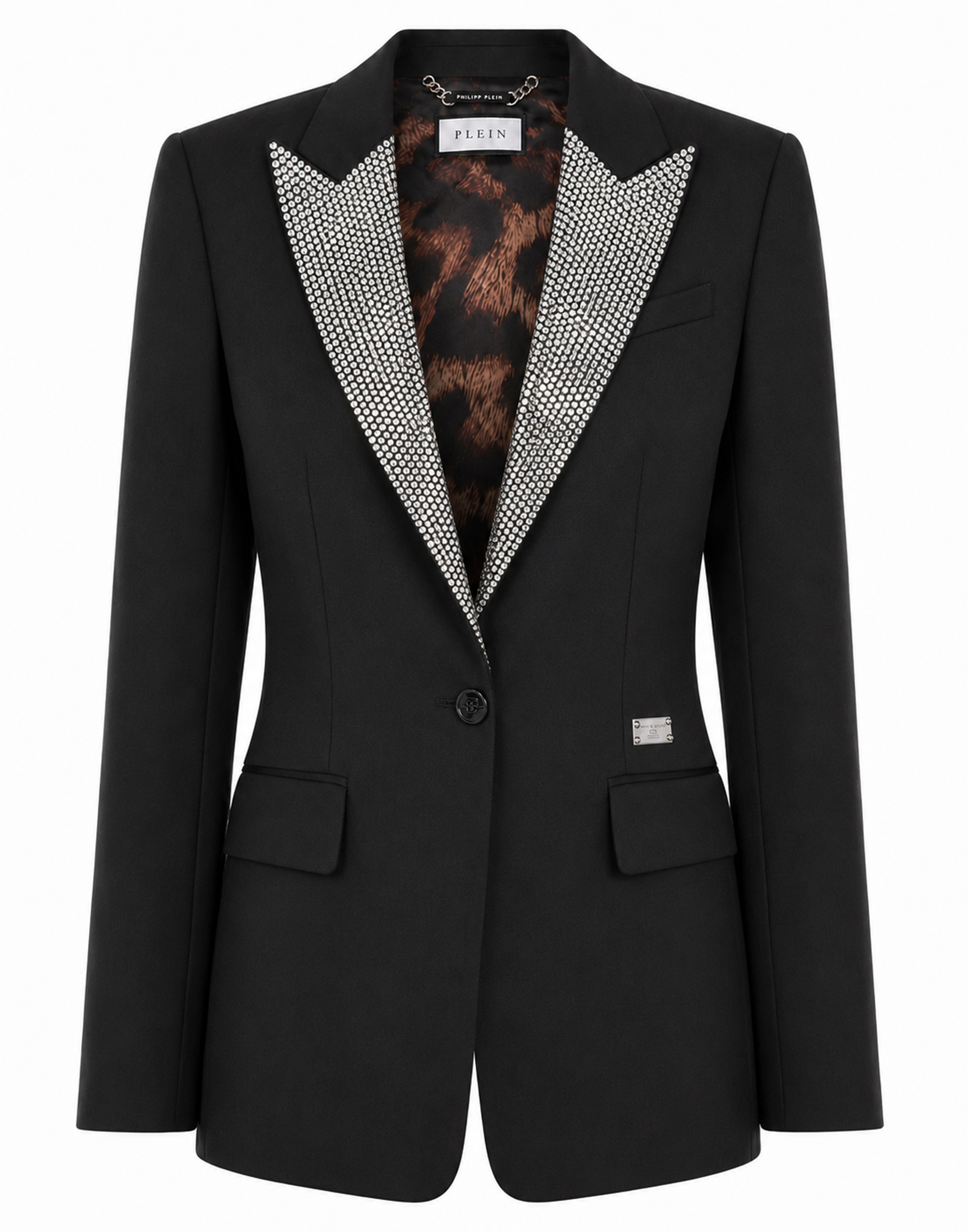 Single Breasted Fit Blazer Crystal Strass